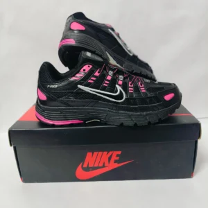 P-6000 Black/pink women's running shoes