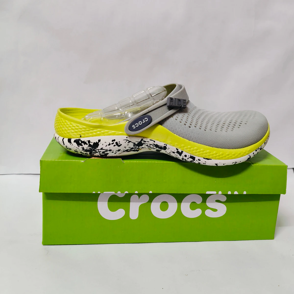 LiteRide 2 grey/yellow printed clogs for men - Image 2