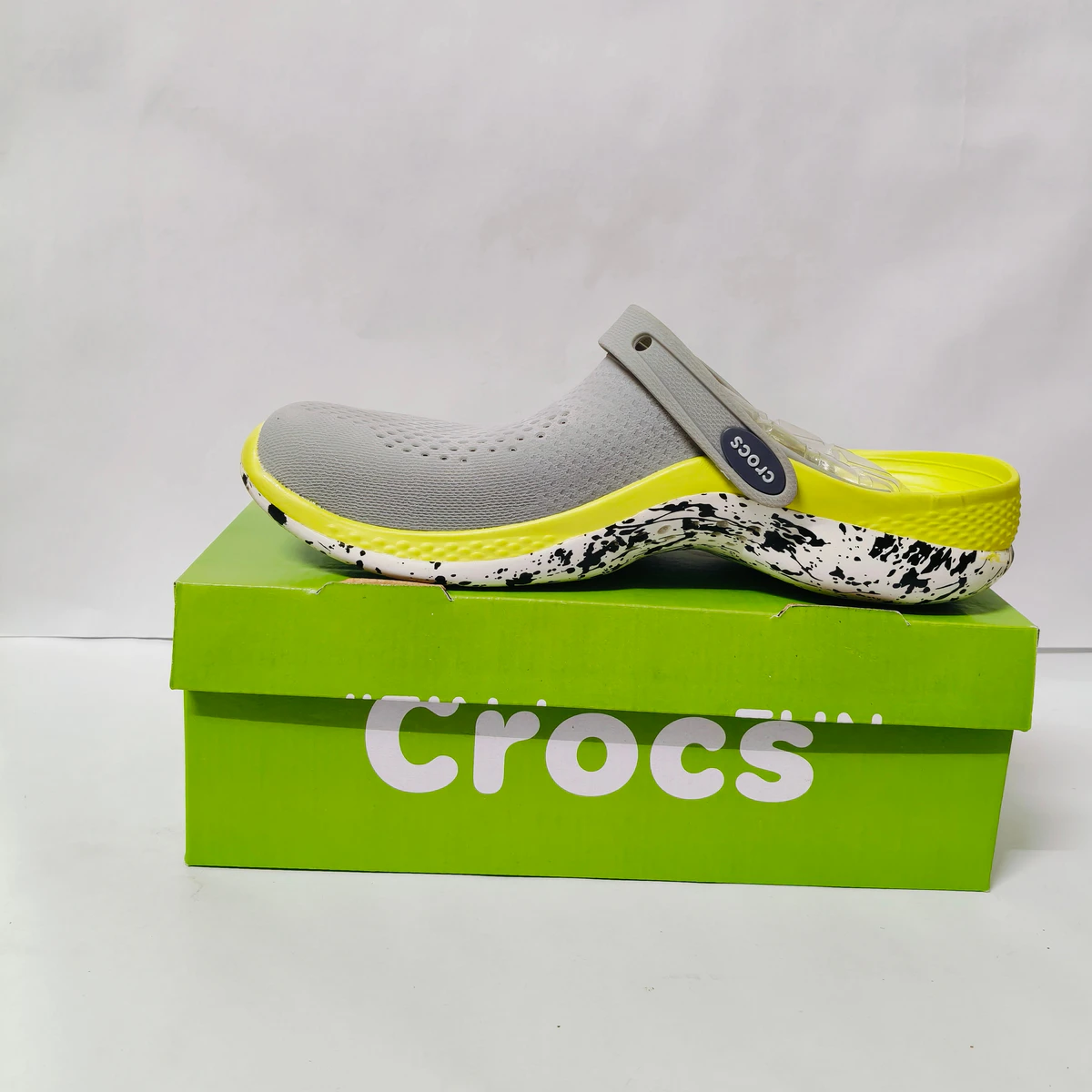 LiteRide 2 grey/yellow printed clogs for men - Image 3