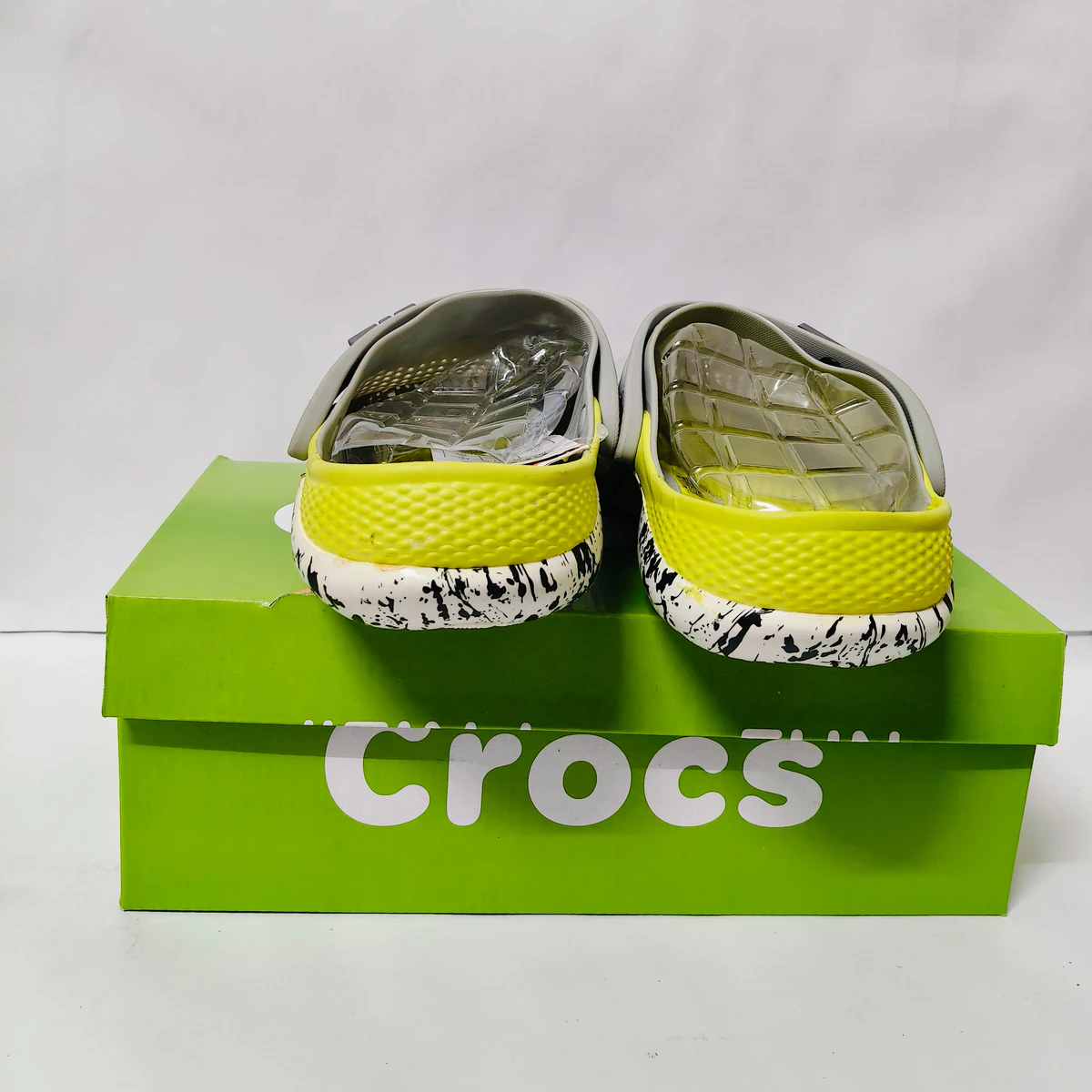 LiteRide 2 grey/yellow printed clogs for men - Image 6