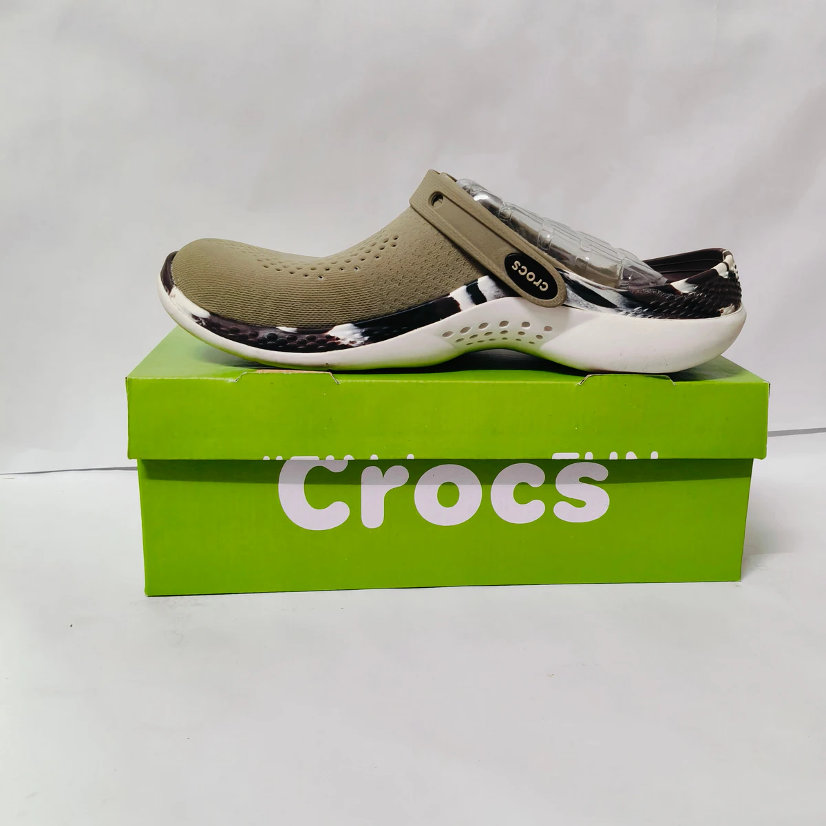 LiteRide 2 Brown/white printed clogs for men - Image 3