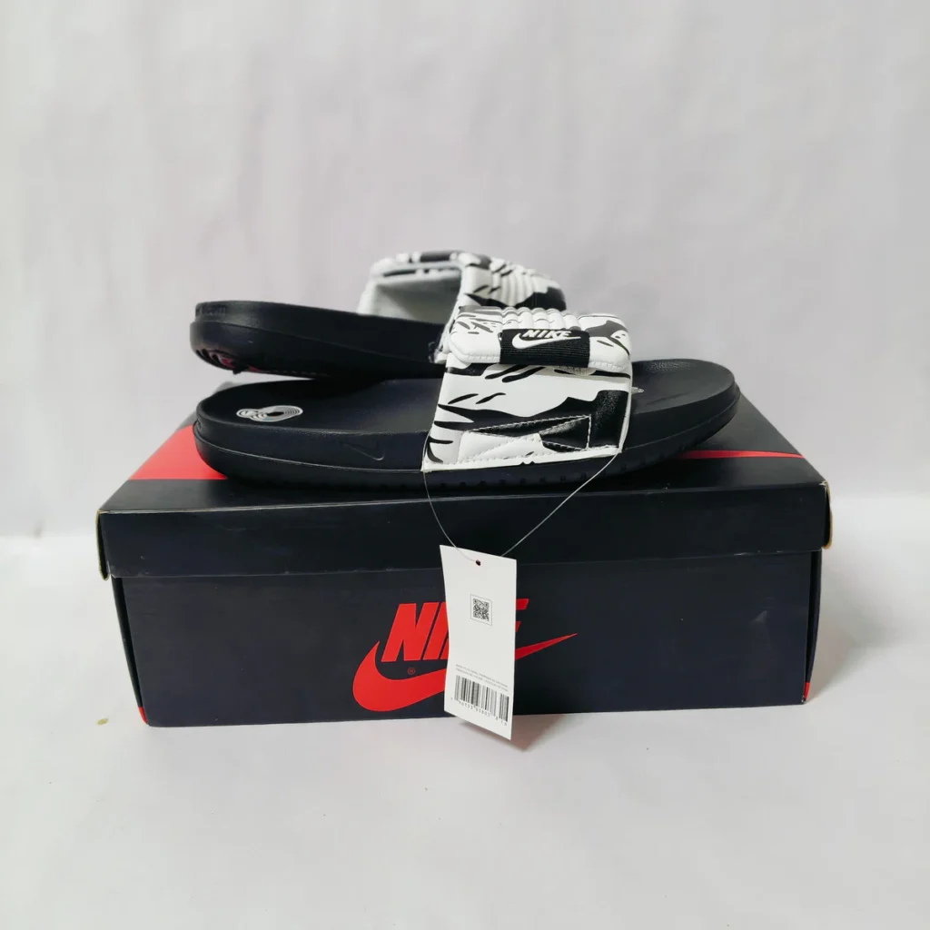 Offcourt Adjust Black/white printed men's slide