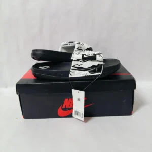 Offcourt Adjust Black/white printed men's slide