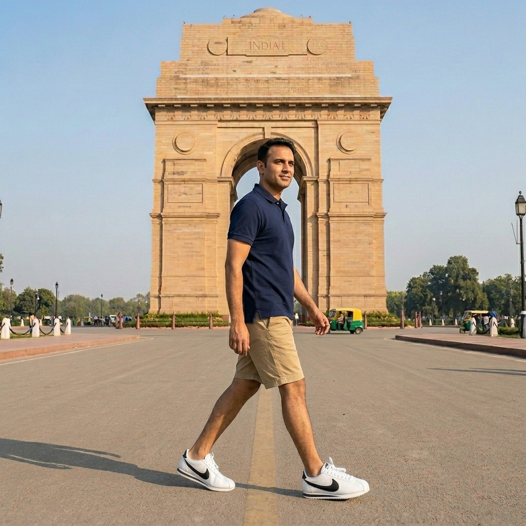 Cortez white/black sneakers for men - Image 8