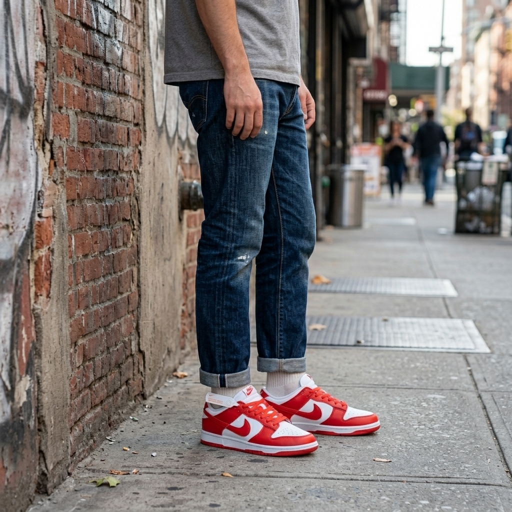 Dunk low retro university red men's sneakers - Image 8